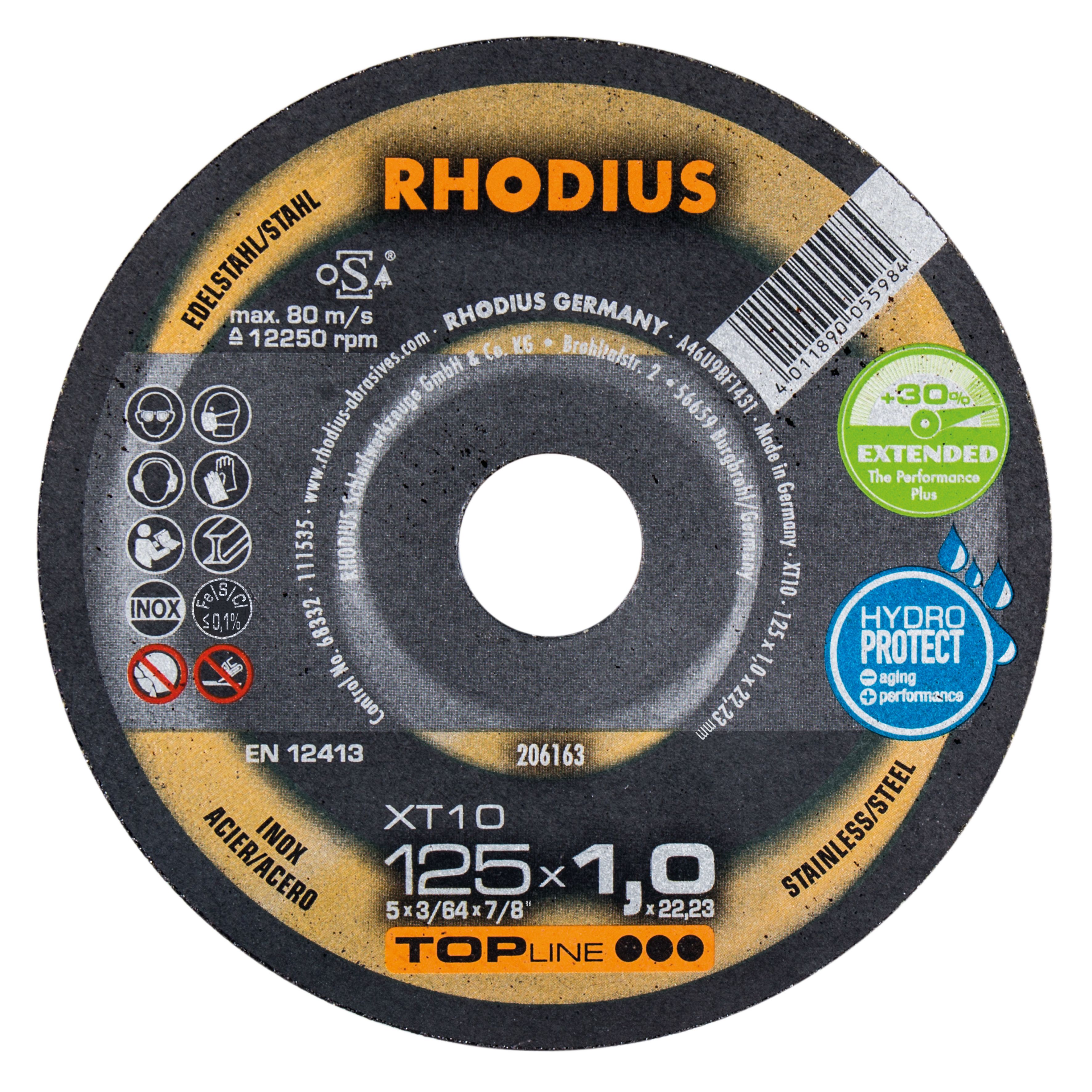 XT10 Doorslijpschijf Staal/RVS