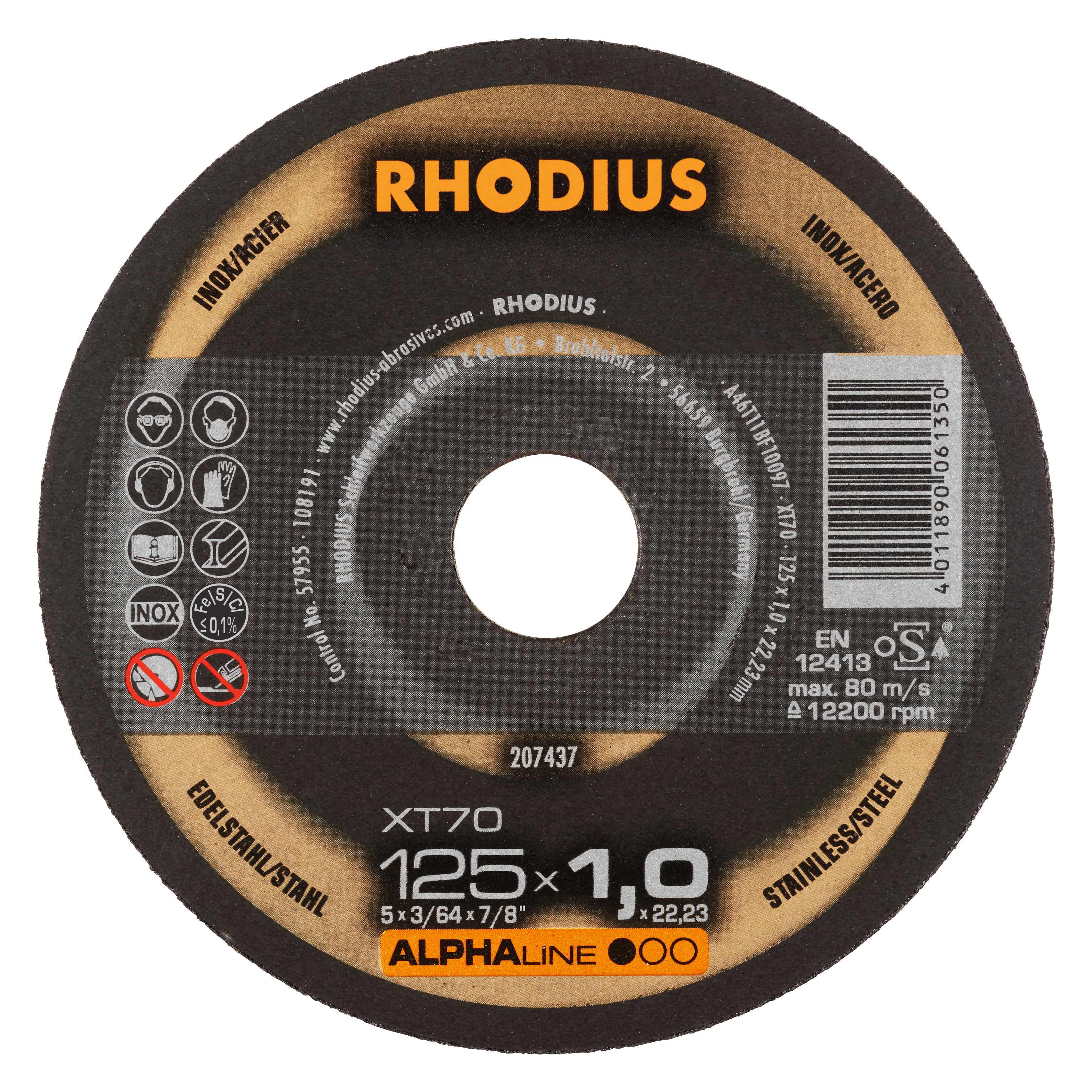 207437 De XT70 is een betrouwbare slijpschijf van 125 mm en 1 mm dik. Geeft een geringe braamvorming, weinig vonkenregen en een hoge doorslijpsnelheid. 100 slijpschijven per doos. Ideaal voor machines met gering vermogen.