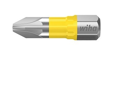 41589 Pozidriv Bit PZ2 Y-Bit 25 mm, 7012Y 5/ box, de Y-bit is ideaal voor het schroeven van Y-vormige schroeven met een hoek van meer dan 90° tussen schroefdraad en schroefkop. Daarnaast zijn deze bits geschikt voor slagschroevendraaiers. De gele kleur licht op bij UV licht, zo zijn de bitjes makkelijk vindbaar.