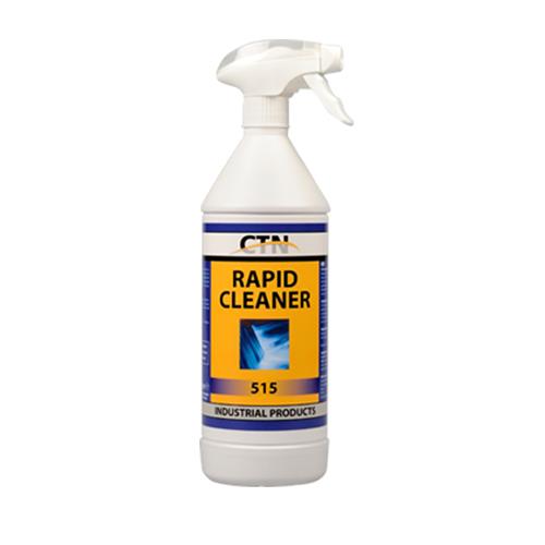 515 Rapid Cleaner 1 liter wordt gebruikt als snel reinigingsmiddel voor het reinigen van gelakte en ongelakte voorwerpen, vloeren, machines, machineonderdelen, precisie onderdelen in iedere industrie. Eigenschappen: - De actieve bestanddelen zijn synthetische reinigingsmiddelen, een organisch oplosmiddel (dat tot de vlekken doordringt en deze oplost) en anorganische zouten (voor de reiniging, om verzeping, corrosie tegen te gaan en om water te ontharden) - Krachtig wateroplosbaar oplosmiddel - Biologisch afbreekbaar en alkalisch ingesteld voor een snelle efficiënte verwijdering van vet, vuil, koolstof, olie, brandschades, roet, nicotine, aanslag en andere hardnekkige vlekken in talloze toepassingen. TOEPASSINGEN: De Rapid Cleaner is toepasbaar voor o.a.: Heaters, luchtverversingsapparaten, vliegtuigen, asfalttegels, boten, Bakstenen, badkamers, porseleinen en betonnen tegels, lopende banden, Koelsystemen (voor draaibanken, maalmachines, slijpmachines. enz.), Dieselmotoren, grafzerken, uitlaatgasvlekken, rookkanalen, vloeren, voedselverwerkende machines, keukens, (ovens, fornuiskappen, ventilatoren), Leren en vinyl bekledingen, lampen, machines, boten en schepen, maaimachines, Neonlampen, oliën, olieraffinaderijen, vaten, pijpleidingen en pompen, drukpersen, Ijskasten, spoorweg-materiaal, rubber, rioolzuiveringsinstallaties, douches, toiletten, Ultrasonische reinigingsapparatuur, siliconenaantasting, stalen meubelen, zwembaden, vrachtauto’s, Tankwagens, terrazzo, tractoren, dekkleden, jaloezieën, muren, lasapparatuur, Houten vloeren en alle denkbare voorwerpen en onderdelen waarvoor men veilig, in water oplosbaar schoonmaakmiddel zoekt. Speciale toepassing voor schildersbedrijven: Vervangingsmiddel voor ammoniak, en geschikt voor z.o.a.b wegen.