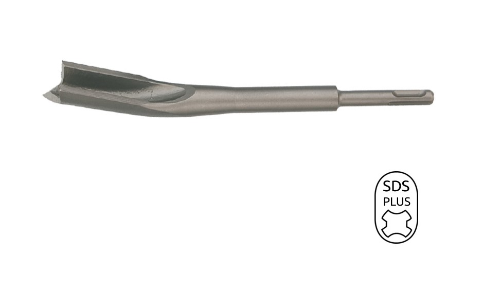 BTL02007 Beitel SDS Plus, een guts beitel met een afmeting van 250 mm x 22 mm, van gehard staal met een SDS- plus aansluiting. Voor het hakken en breken van steen en beton
