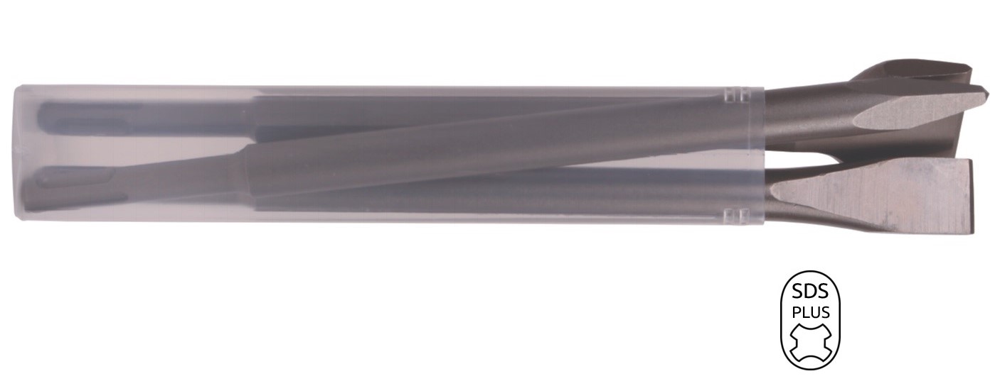 BTL60030 3 delige beitel set bestaande uit een punt-, spade-, en platte beitel van 250 mm
