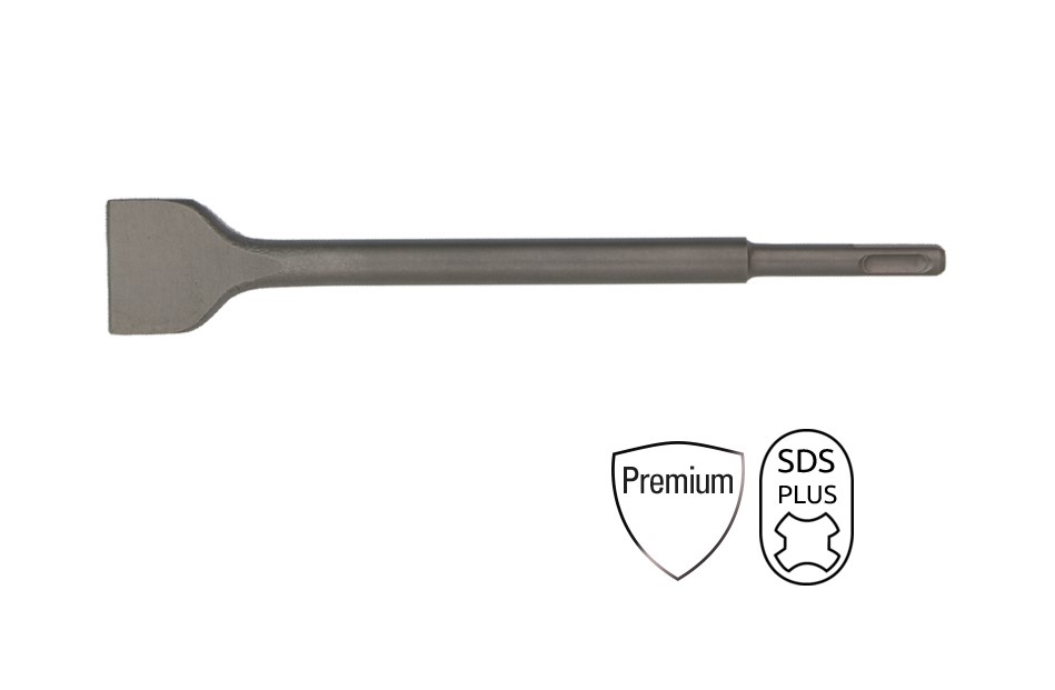 BTLP2010 Beitel SDS Plus Premium, een punt beitel met een afmeting van 140 mm, van gehard staal met een SDS- plus aansluiting. Voor het hakken en breken van steen en beton
