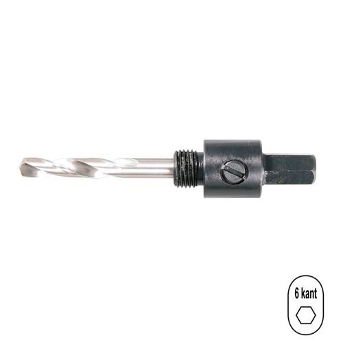 MGZ105519 Gatzaag Snelwisselhouder Zeskant Bi-Metaal | 9.5 mm – 11 mm | (14-30) Gatzaag houder voor Bi-Metalen gatzagen van 14 tot 30 mm. Zeskant opname. Kies uw schacht – 9,5 mm (LA2) of 11 mm (LA3).