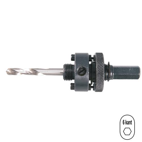 MGZ105545 Gatzaag Snelwisselhouder zeskant | schacht 11 (32-210) | LA7 Snelwisselhouder voor Bi-metalen gatzagen voor het boren in hout, staal en RVS. De houder heeft een zeskant aansluiting met een schacht van 11 mm. Geschikt voor gatzagen van 32 tot en met 210 mm. Type LA7