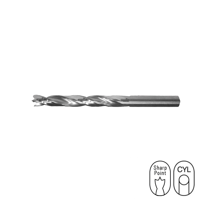 MHFCE000800 Machinale houtboor 8.0 x mm 117 mm vervaardigd uit M2 staal. Volledig geslepen met zelfsnijdende centreerpunt en schoudersnijders. Voor het boren van accurate en exacte gaten in zachte en harde houtsoorten.