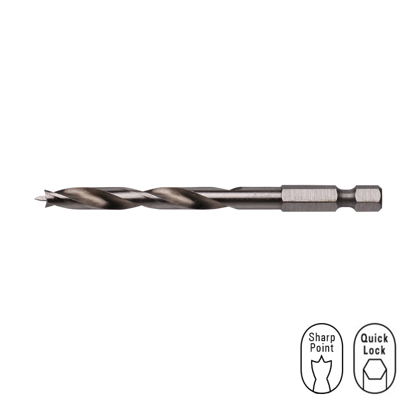 MHQ901200 Houtboor 12.0 mm voor het makkelijk boren van exacte gaten in de meest voorkomende houtsoorten. De centreerpunt en snijders zijn volledig geslepen waardoor het makkelijk boort. Voorzien van quicklock aansluiting wat het wegslippen van de boor voorkomt.
