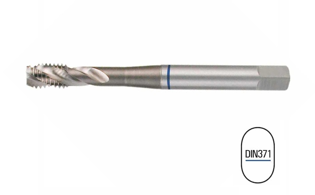 MTN234060 Machinetap HSS, M6, geslepen in norm DIN371, voor het draadtappen van blinde gaten in diverse staalsoorten. De DIN371 heeft een dikke schacht heeft en is sterker dan de DIN376. Indien het tapgat dieper is dan de snijlengte van de tap dan wordt DIN376 toegepast. Voor de juiste uitvoering is het erg belangrijk te controleren volgens welke DIN-norm de tappen zijn uitgevoerd of de schachtafmeting correct is. Effectieve boorlengte 9 mm, voorboren 5.0 mm