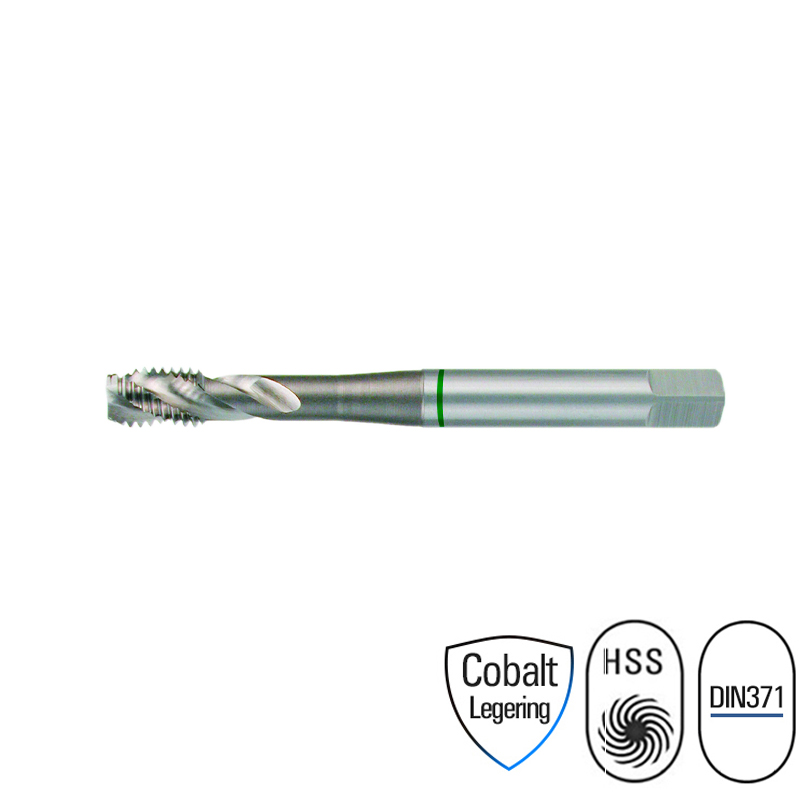 MTNC234030 Met een machinetap M3 HSS Cobalt voor blinde gaten maakt u blind schroefdraad in de meest voorkomende staalsoorten. De machinetappen voor blinde gaten hebben spaangroeven met een geslepen spiraal, zodat de spaan uit het gat wordt afgevoerd. De machinetap is vervaardigd uit blank geslepen HSS staal (High Speed Steel). Dit houdt in dat de machinetappen zeer geschikt zijn om als snijmateriaal te gebruiken. De tappen zijn namelijk bestand tegen hoge hitte, waardoor de hardheid van de machinetap behouden blijft.