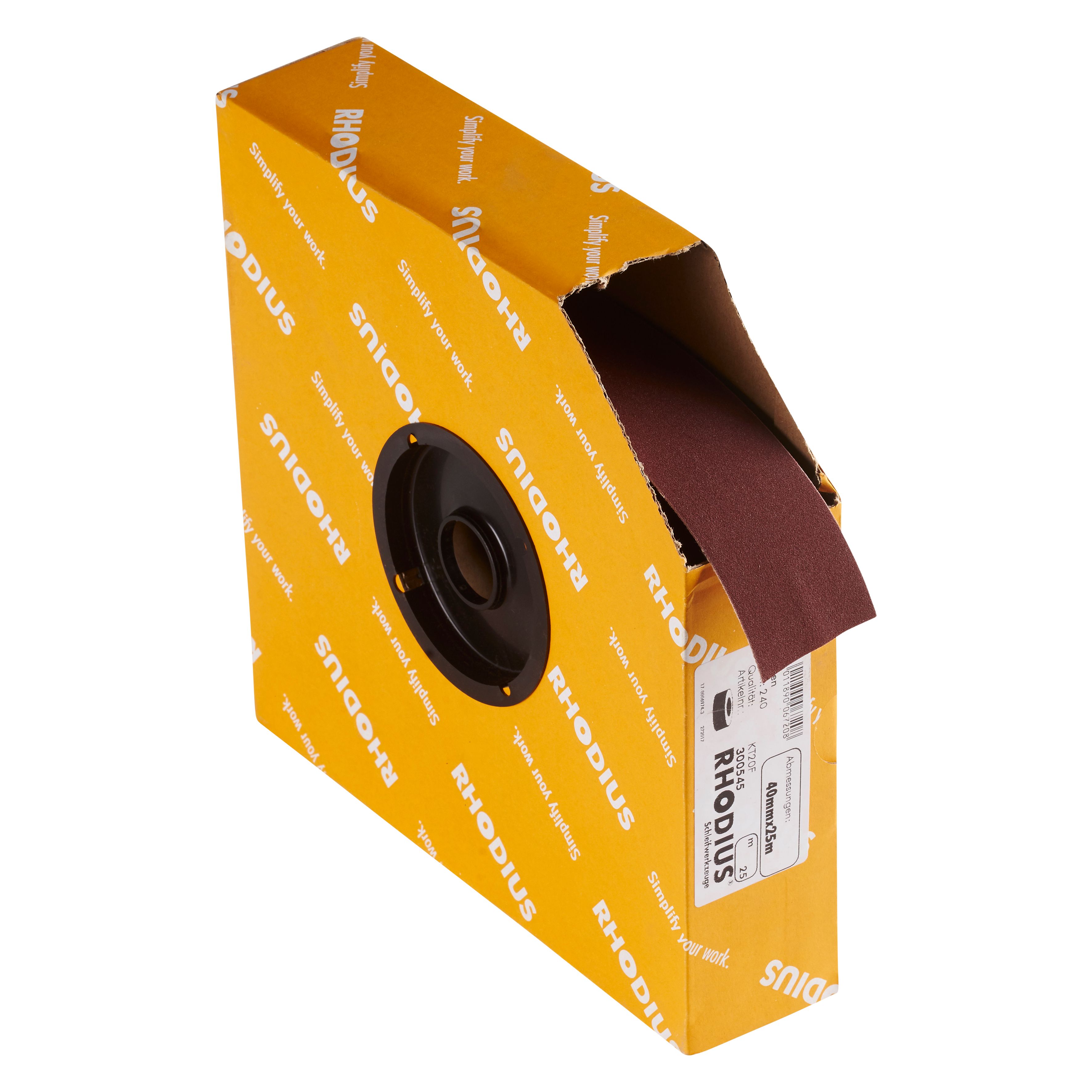 300545 &quot;SPBR rollen linnen, een spaarrol met kunststof kern om eenvoudig af te rollen. De spaarrol linnen heeft een breedte van 40 mm, een lengte van 25 meter en een K240 korrelgrootte. Eigenschappen: - Dicht bestrooid aluminiumoxide voor hoge verspaning - Flexibel katoenweefsel voor een optimale aanpassing aan het werkstuk - Gewoon met de hand naar wens op lengte maken. Deze rollen linnen zijn geschikt voor handmatig gebruik. Geschikt voor de bewerking van staal, RVS en hout. 1 rol linnen per doos

&quot;