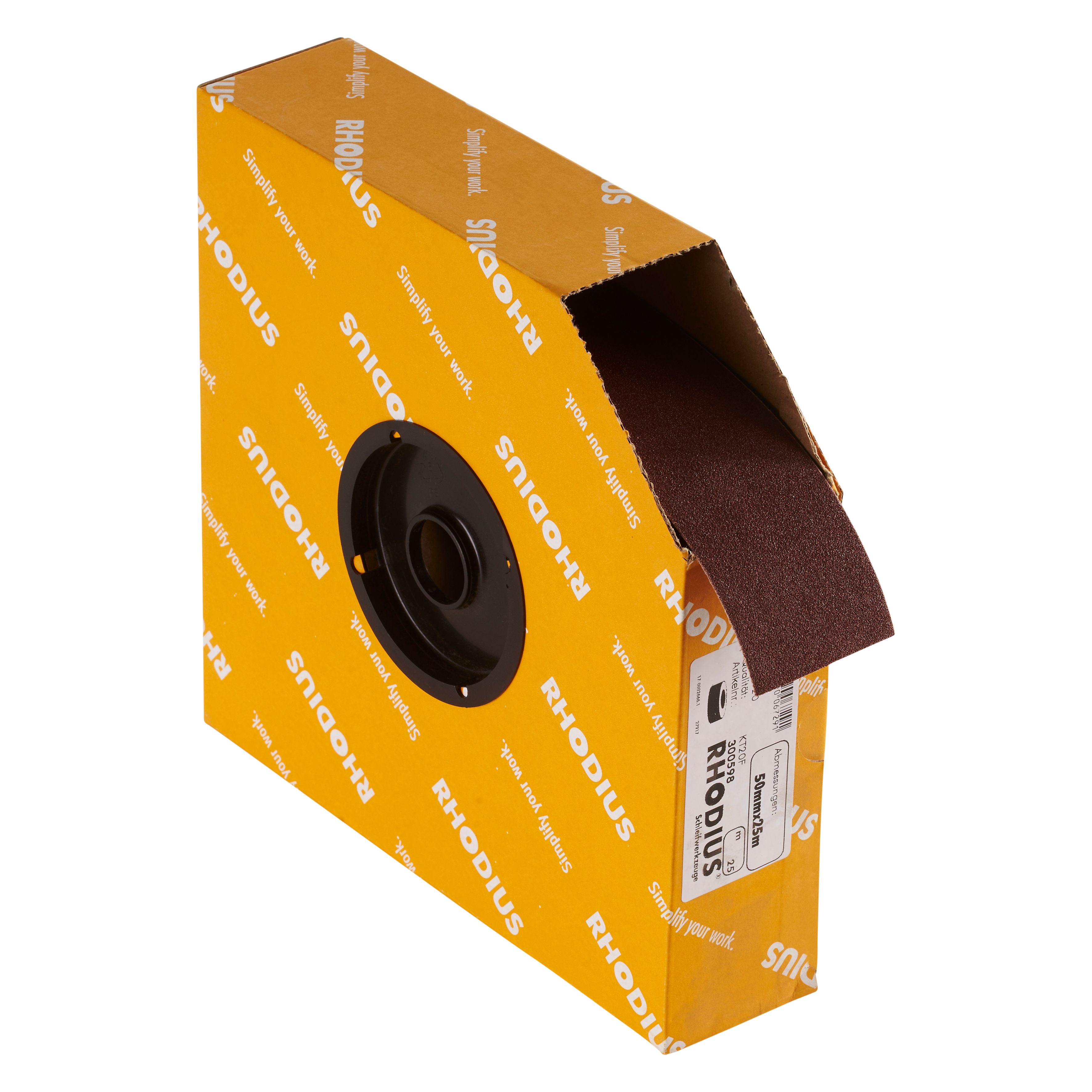 300598 &quot;SPBR rollen linnen, een spaarrol met kunststof kern om eenvoudig af te rollen. De spaarrol linnen heeft een breedte van 50 mm, een lengte van 25 meter en een K120 korrelgrootte. Eigenschappen: - Dicht bestrooid aluminiumoxide voor hoge verspaning - Flexibel katoenweefsel voor een optimale aanpassing aan het werkstuk - Gewoon met de hand naar wens op lengte maken. Deze rollen linnen zijn geschikt voor handmatig gebruik. Geschikt voor de bewerking van staal, RVS en hout. 1 rol linnen per doos

&quot;