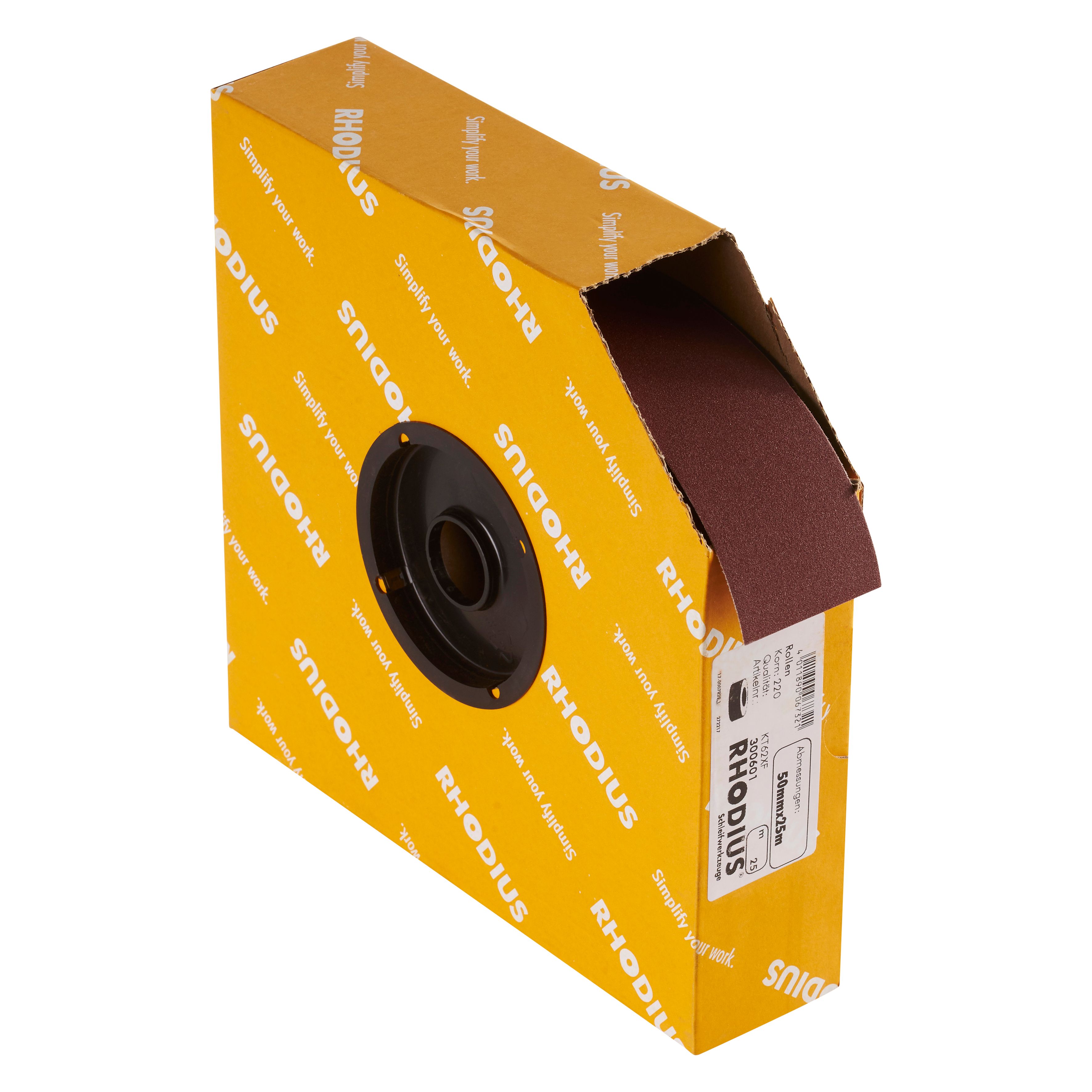 300601 &quot;SPBR rollen linnen, een spaarrol met kunststof kern om eenvoudig af te rollen. De spaarrol linnen heeft een breedte van 50 mm, een lengte van 25 meter en een K40 korrelgrootte. Eigenschappen: - Dicht bestrooid aluminiumoxide voor hoge verspaning - Flexibel katoenweefsel voor een optimale aanpassing aan het werkstuk - Gewoon met de hand naar wens op lengte maken. Deze rollen linnen zijn geschikt voor handmatig gebruik. Geschikt voor de bewerking van staal, RVS en hout. 1 rol linnen per doos

&quot;