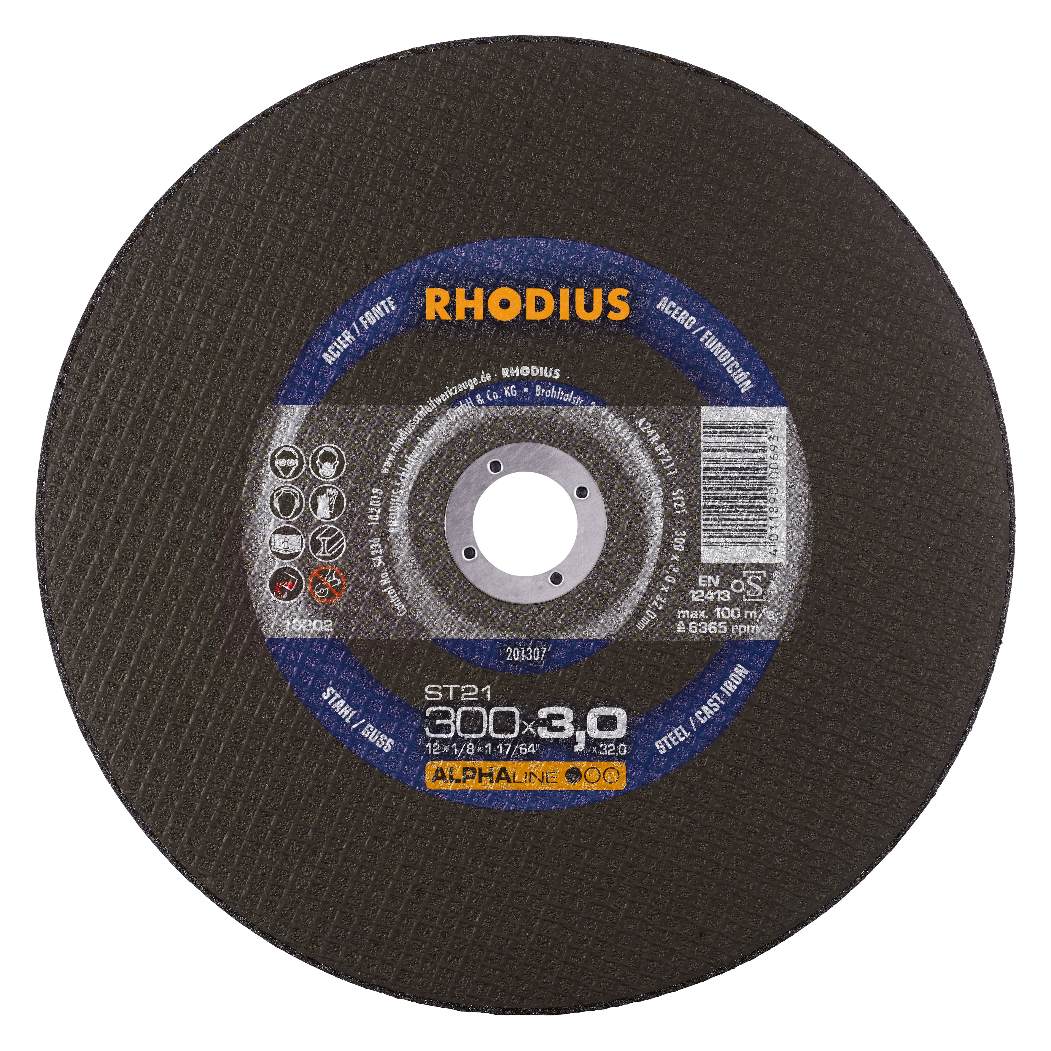 201307 ST21 doorslijpschijf, een zeer robuuste stationaire doorslijpschijf met sterke buitenwapening voor veilig doorslijpen. Deze stationaire doorslijpschijf heeft een diameter van 300 mm, een dikte van 3.0 mm en een asgat van 32.00 mm. Eigenschappen: - Lange levensduuur - Koel doorslijpen - Gemakkelijk doorslijpend. Deze doorslijpschijven zijn geschikt voor het gebruik op de stationaire doorslijpmachine. Geschikt voor de bewerking van staal en gietijzer. 10 doorslijpschijven per doos