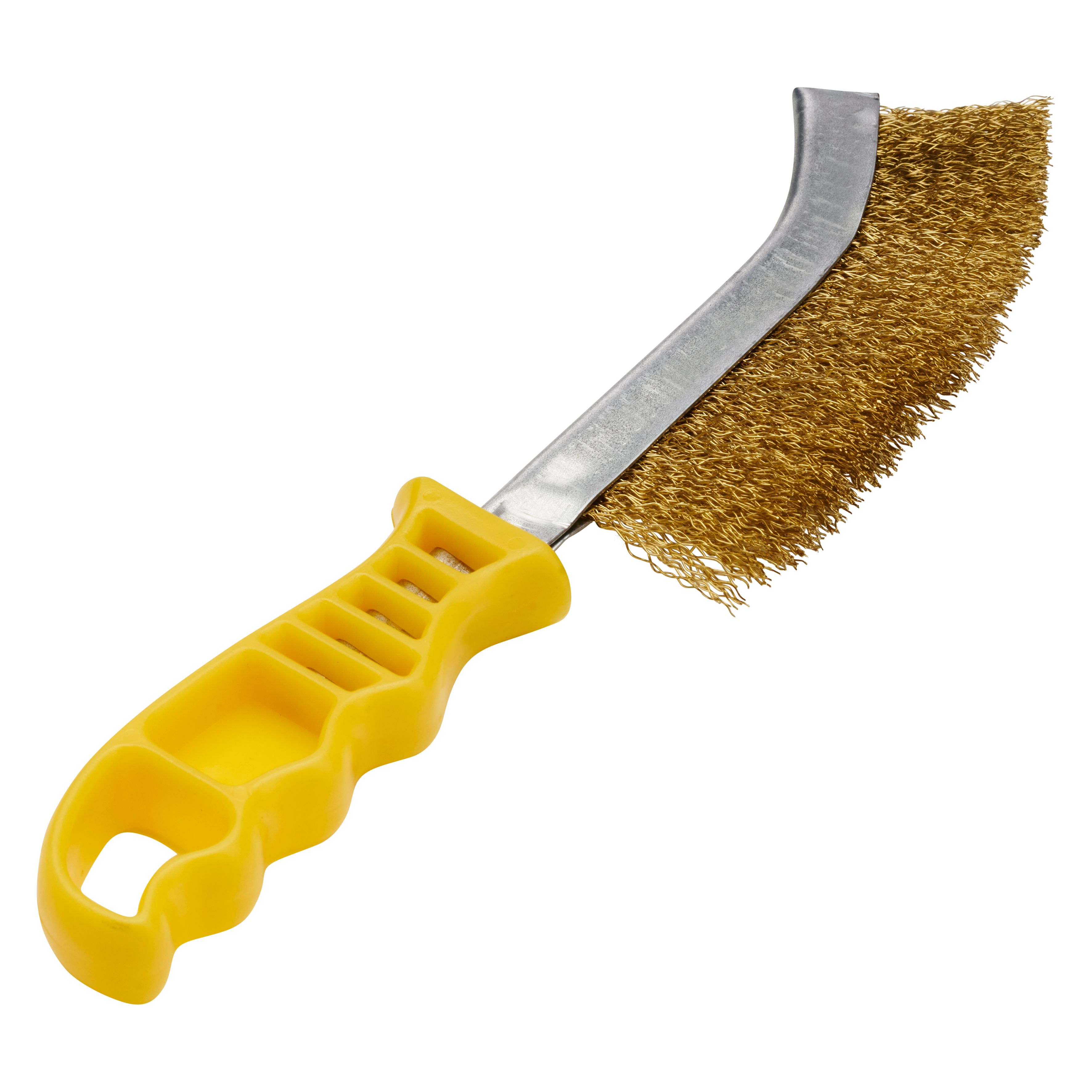353061 UHBW handborstel, een universele handborstel met gegolfde draad voor behoedzame reiniging. De handborstel heeft een messingdraad met een draaddikte van 0.30 mm. Eigenschappen: - Ergonomische kunststof handgreep - Voor flexibel werken - Voor het gemakkelijk reinigen. Deze universele handborstel is geschikt voor de bewerking op staal, RVS en aluminium al naar gelang de samenstelling. 24 universele handborstels per doos
