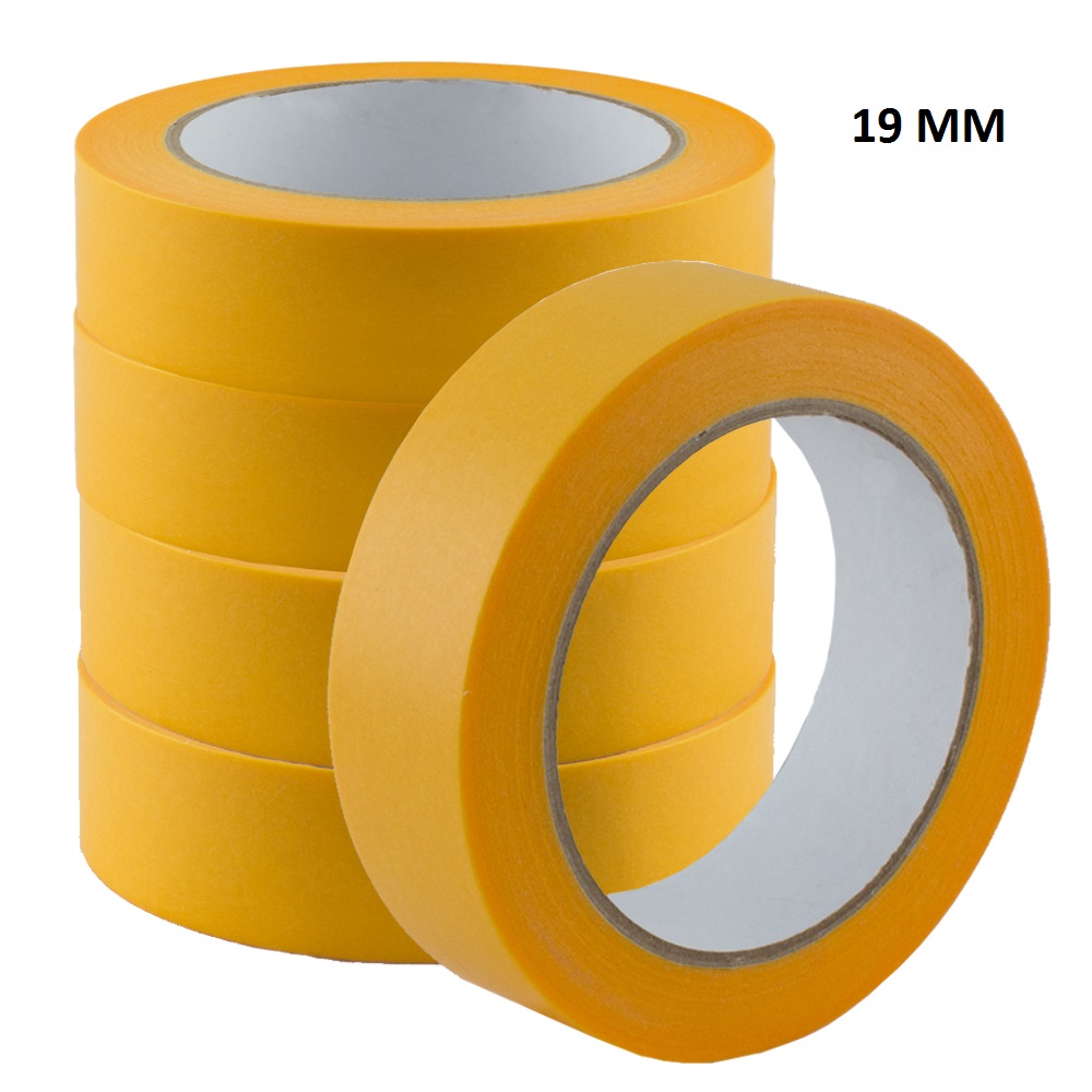 T419 CTN Masking Gold Tape is een hoge kwaliteit masking tape gemaakt van speciaal Japans rijstpapier. De tape is uiterst geschikt voor het maken van strakke afscheiding tussen het te verven onderdeel en hetgeen wat &quot;schoon&quot; moet blijven. Bovendien is de tape UV bestendig en daardoor uitermate geschikt voor buitengebruik. Eigenschappen: - Geschikt voor het verkrijgen van scherpe lijnen / afscheidingen - Kan tot 6 maanden na inzet schoon verwijderd worden - Uitstekend bestand tegen UV straling en daardoor geschikt voor buitengebruik. CTN Masking Gold Tape is een speciale masking tape van rijstpapier die bestand is tot 100 graden. Daarnaast is deze masking tape UV bestendig, waardoor hij geschikt is voor zowel binnen als buitengebruik. Kleefkracht: 5 N/25 mm. Treksterkte: 75 N/25 mm.