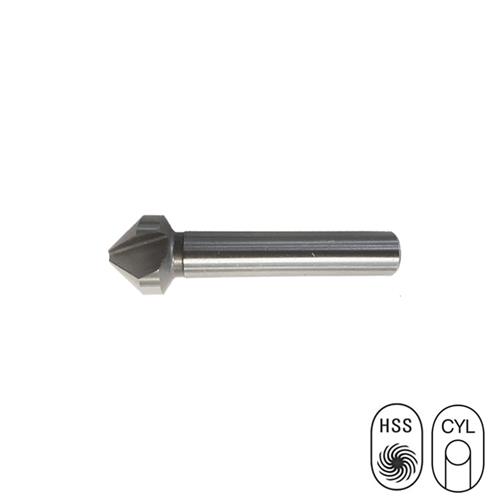 VB900630 Verzinkboor 90°C (DIN335) 6.3 mm. Onze 3 snijder Verzinkboren bestaan uit volledig HSS Geslepen staal en hebben een snijhoek van 90°. De 3 snij vlakken zorgen voor een optimale dekking voor het verwijderen van spaanders op boorgaten. Daarnaast gebruikt u de verzinkboor voor het verzinken van schroeven in het materiaal. Hierdoor krijgt u een mooi afgewerkt oppervlak. Gemaakt voor DIN335 standaarden. Voor M3, schacht 5 mm.